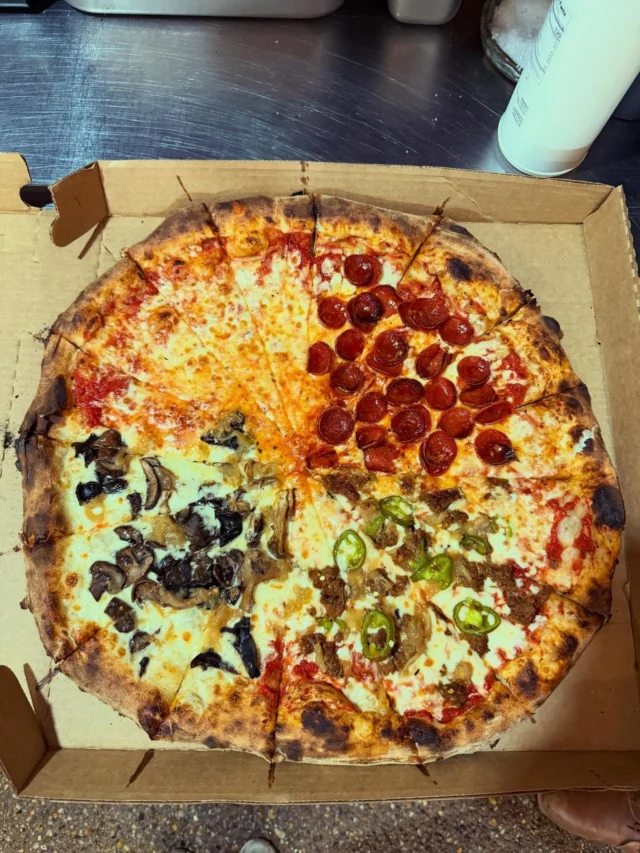 Happy belated Pi Day! Here's a pie chart of our four most popular pizzas! Which is your favorite? 🍕 🦴 
•
•
•
•
•
#dcpizza #dcpizzalovers #pizzapie #piday #pizzapiday