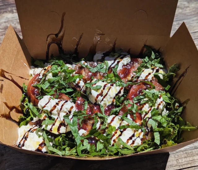 You know what goes perfectly with these hot "spring" days? Our delicious new 🍅 Caprese Salad 🍅! It's the perfect mix of refreshing, crisp, and delicious! We hope to see you out there this weekend! 🍕 🦴 
•
•
•
•
•
#dcpizza #caprese #woodfiredpizza #dcfood #pizzapizzapizza