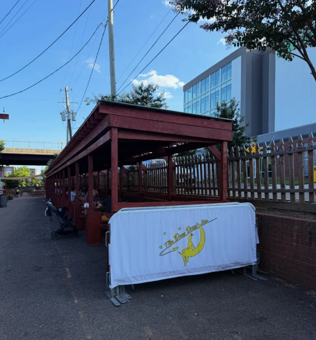 New covered seating just dropped! Now there's no excuse to not be at @thedewdropinndc rain or shine getting your favorite beer/pizza combo! 🍕 🦴